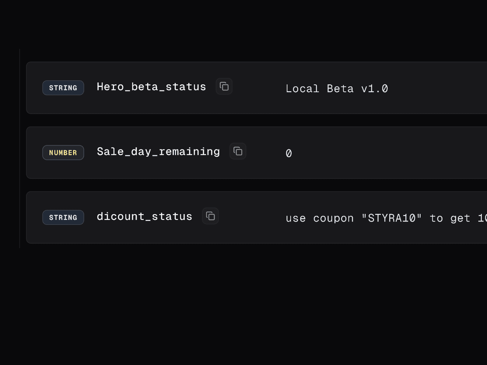 Styra runtime variables dashboard